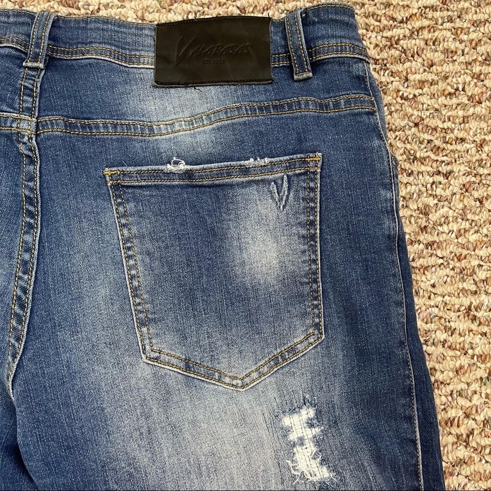 VALABASAS DISTRESSED SLIM STRAIGHT MOTO JEANS - Picture 9 of 12
